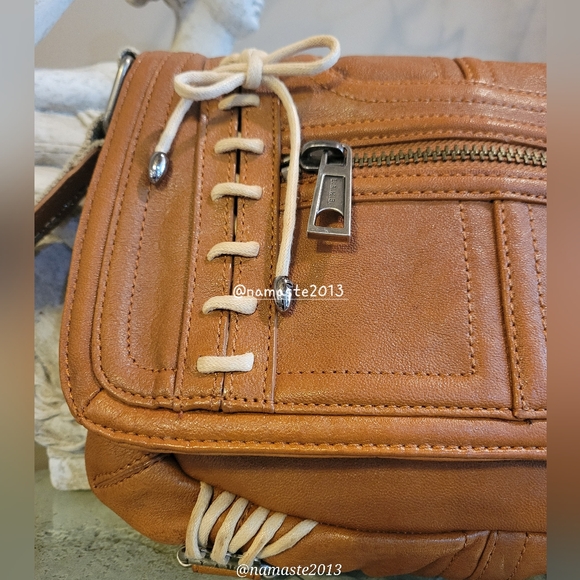 L.A.M.B. Gwen Stefani Leather Lace-Up Shoulder Bag Luxury Designer Celebrity #70 - Picture 15 of 16